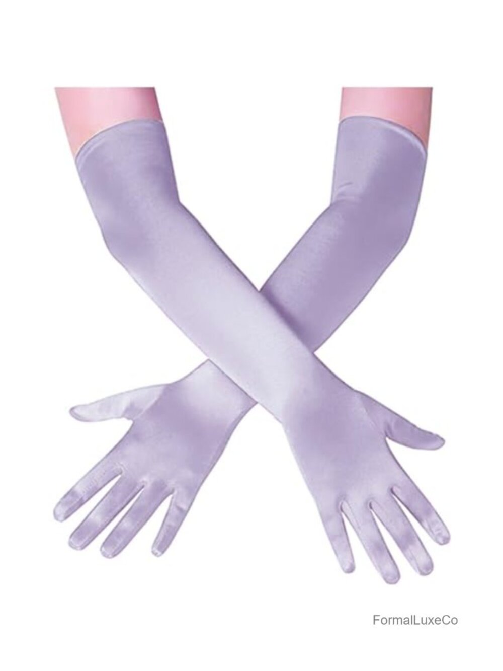 Long Satin Opera Gloves 21-Inch Elbow Length 1920s Cosplay Costume